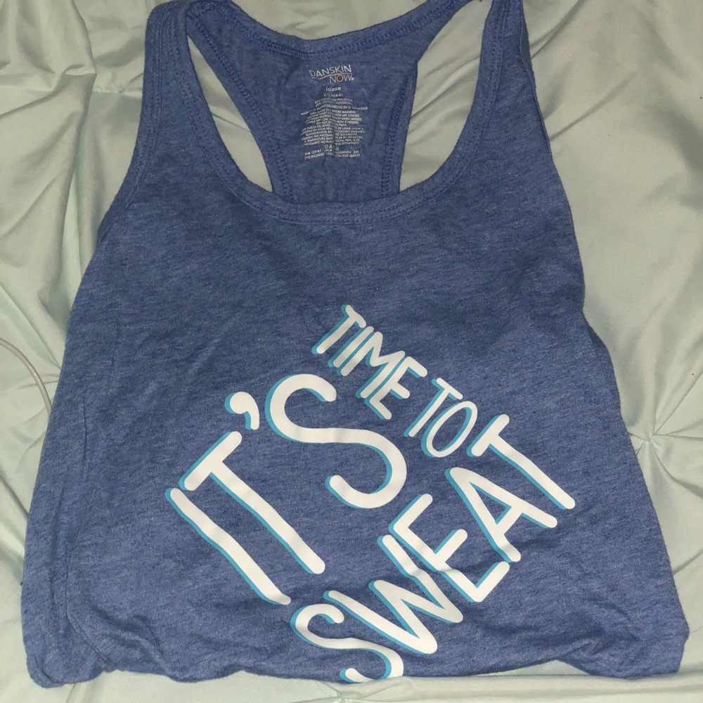 Danskin Now blue tank top